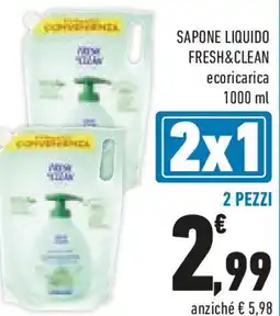 Conad Sapone liquido fresh&clean offerta