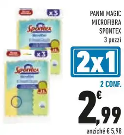 Conad Panni magic microfibra SPONTEX offerta