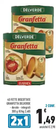 Conad Superstore 40 fette biscottate granfetta delverde offerta