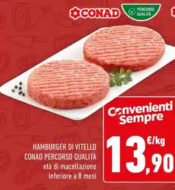 Conad Hamburger di vitello conad percorso qualità offerta