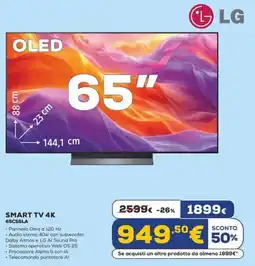 Euronics LG SMART TV 4K 65C55LA offerta