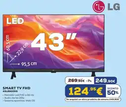 Euronics LG SMART TV FHD 43LR60006 offerta