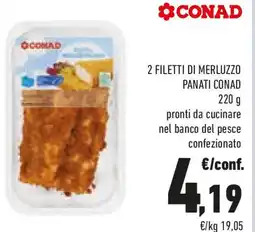 Conad 2 filetti di merluzzo panati CONAD offerta
