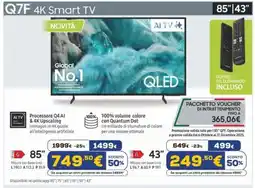 Euronics SAMSUNG Q7F 4K Smart TV 85" offerta