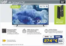 Euronics SAMSUNG Q8F 4K Smart TV 50" offerta