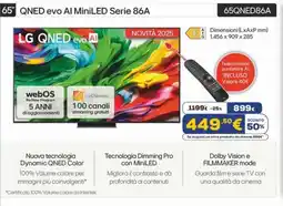 Euronics LG 65" QNED evo Al MiniLED Serie 86A 65QNED86A offerta