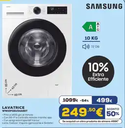 Euronics SAMSUNG LAVATRICE WW10FG5U34AEET offerta