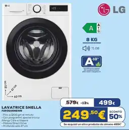 Euronics LG LAVATRICE SNELLA F2R3S08NSWB offerta