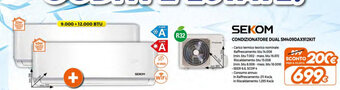 Expert Sekom Condizionatore Dual SM409DAX912KIT offerta