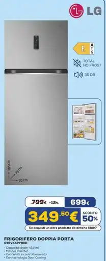Euronics LG FRIGORIFERO DOPPIA PORTA GTBV44PYBKD offerta