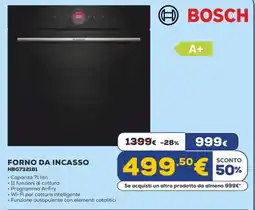Euronics BOSCH FORNO DA INCASSO HBG7321B1 offerta