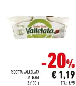 Conad Ricotta vallelata GALBANI offerta
