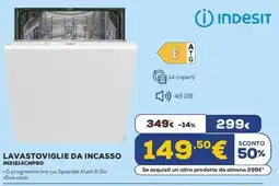 Euronics INDESIT LAVASTOVIGLIE DA INCASSO IN21E14CNP80 offerta