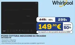Euronics Whirlpool PIANO COTTURA INDUZIONE DA INCASSO WB S2560 NE offerta