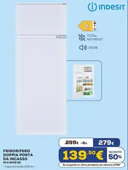 Euronics INDESIT FRIGORIFERO DOPPIA PORTA DA INCASSO IN D 2040 EA offerta