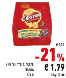 Conad 6 pacchetti cipster SAIWA offerta