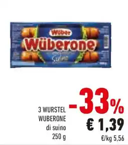 Conad 3 wurstel wuberone Wuber offerta