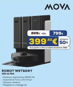 Euronics ΜΟVA ROBOT WET&DRY Z50 ULTRA offerta
