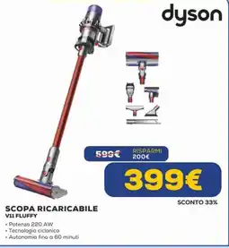 Euronics dyson SCOPA RICARICABILE V11 FLUFFY offerta