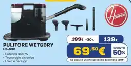 Euronics HOOVER PULITORE WET&DRY HS-530 offerta