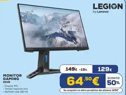 Euronics LENOVO MONITOR GAMING R24E offerta