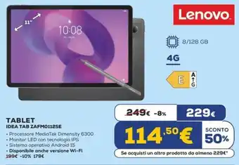 Euronics Lenovo TABLET IDEA TAB ZAFM0112SE offerta