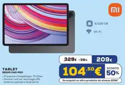 Euronics TABLET REDMI PAD PRO offerta