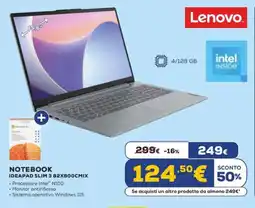 Euronics Lenovo NOTEBOOK IDEAPAD SLIM 3 82XB00CMIX offerta