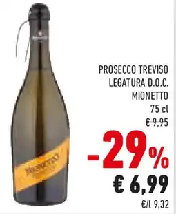 Conad Prosecco treviso legatura D.O.C. MIONETTO offerta