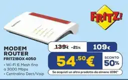 Euronics FRITZ! MODEM ROUTER FRITZ!BOX 4050 offerta