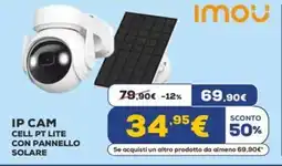 Euronics IMOU IP CAM CELL PT LITE CON PANNELLO SOLARE offerta