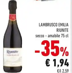 Conad Lambrusco emilia RIUNITE offerta