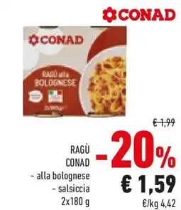 Conad Ragù CONAD offerta