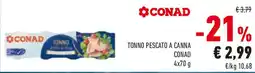 Conad Tonno pescato a canna CONAD offerta