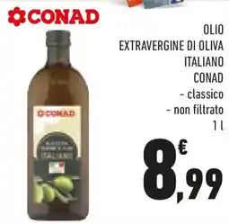 Conad Olio extravergine di oliva italiano CONAD offerta