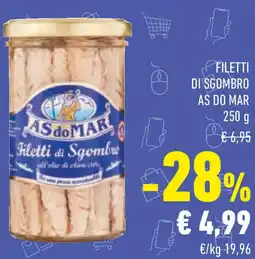 Conad Filetti di sgombro AS DO MAR offerta