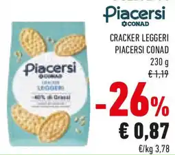 Conad Cracker leggeri PIACERSI CONAD offerta
