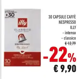 Conad 30 capsule caffè nespresso ILLY offerta
