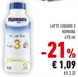 Conad Latte liquido 3 HUMANA offerta