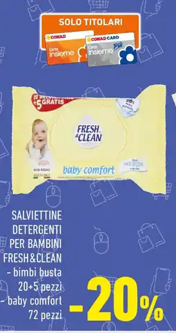 Conad Salviettine detergenti per bambini FRESH & CLEAN offerta