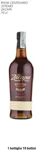 Conad Rhum centenario 23years ZACAPA offerta