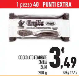 Conad Cioccolato fondente emilia ZAINI offerta
