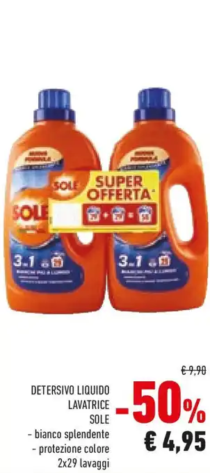 Conad Detersivo liquido lavatrice SOLE offerta