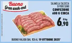 Conad Salamella/salsiccia di puro suino offerta
