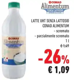 Conad Superstore Latte uht senza lattosio CONAD ALIMENTUM offerta