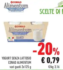 Conad Superstore Yogurt senza lattosio CONAD ALIMENTUM offerta