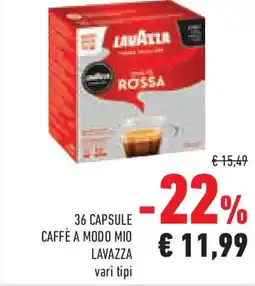 Conad Superstore 36 capsule caffè a modo mio LAVAZZA offerta