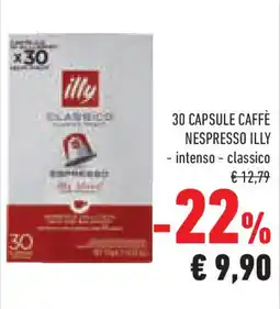 Conad Superstore 30 capsule caffè nespresso ILLY offerta