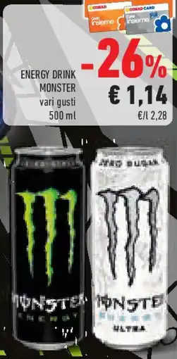 Conad Superstore Energy drink MONSTER offerta