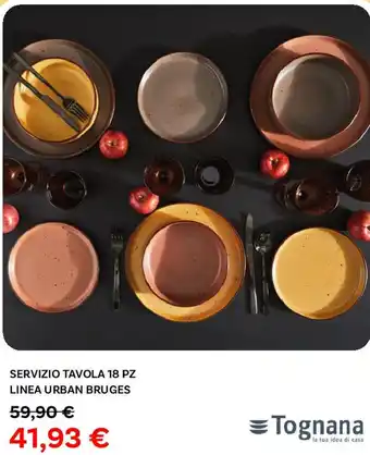 Max Factory Tognana Servizio tavola linea urban bruges offerta
